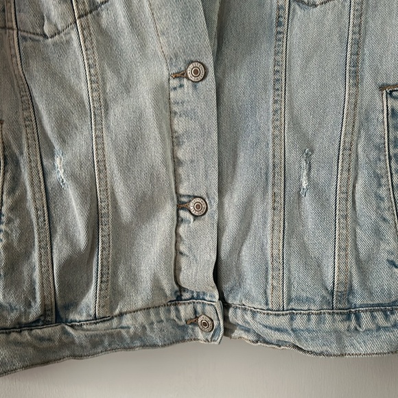 Denim and Jersey mix hooded jacket - Picture 5 of 7